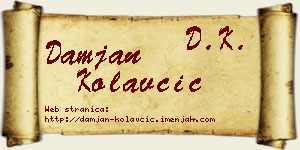 Damjan Kolavčić vizit kartica